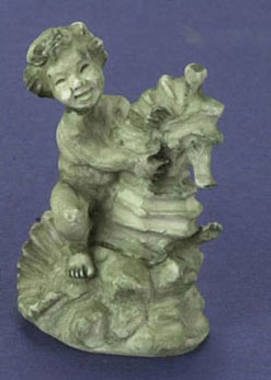 Dollhouse Miniature Boy On  Seahorse Green 1Pc